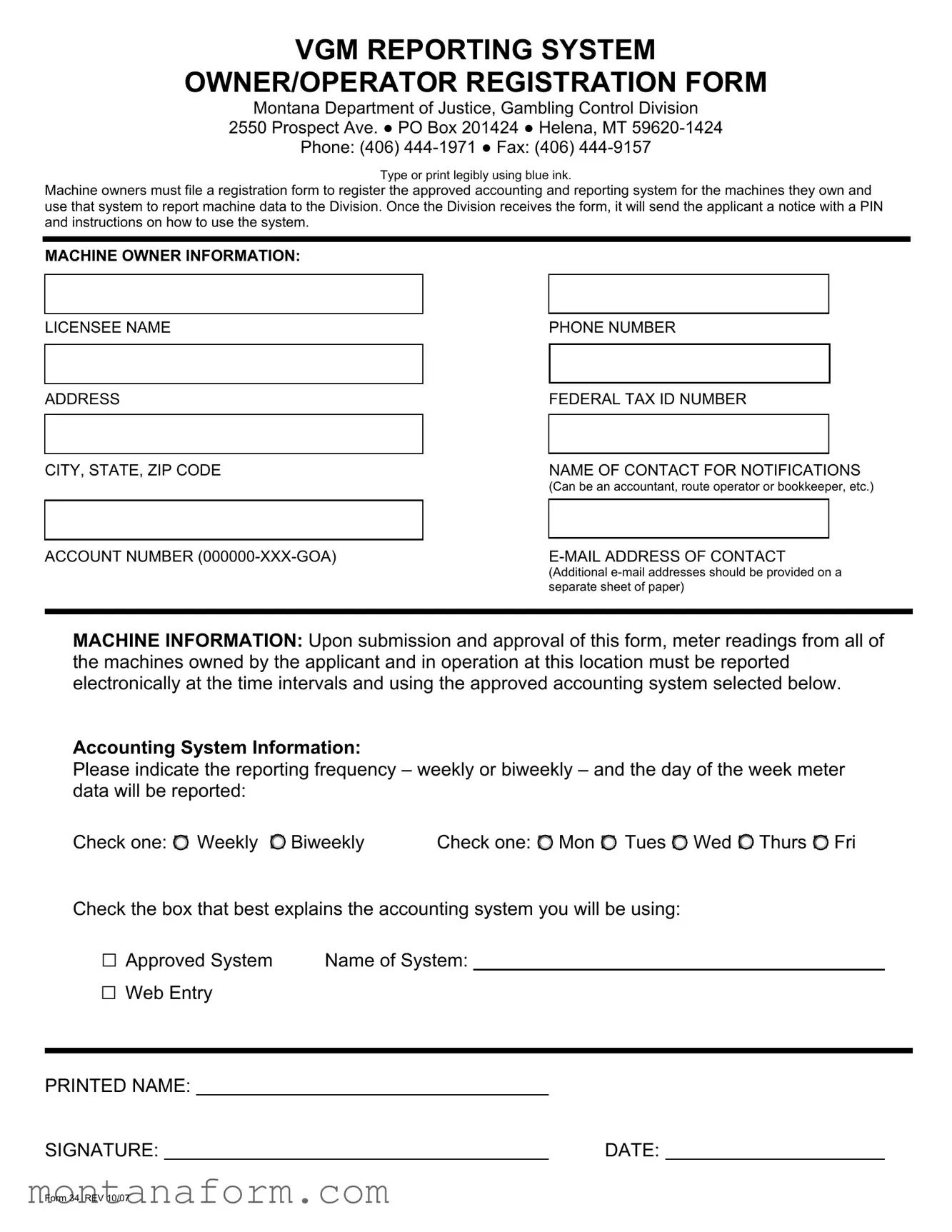 Fill in Your Montana 34 Form