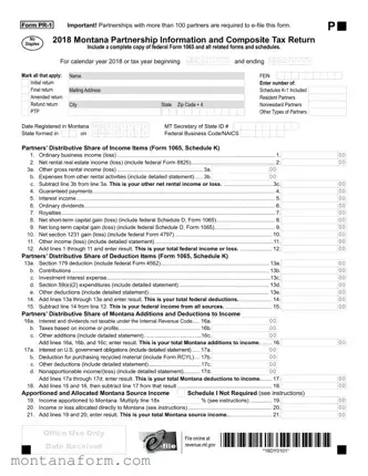 Fill in Your Montana Pr 1 Form